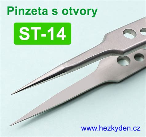 Detail ostrého hrotu pinzety