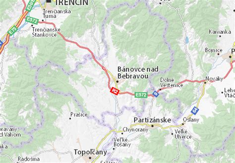 Mapa Bánovce nad Bebravou