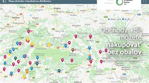 Mapa obchodov a služieb v centre Skalice