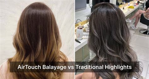 Vizualizácia rôznych techník farbenia vlasov: Balayage, Air touch, Melír