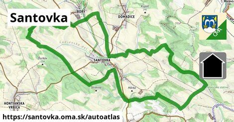 Mapa obce Santovka