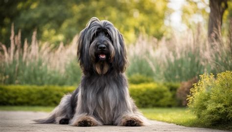 Pes plemena Briard s charakteristickým účesom