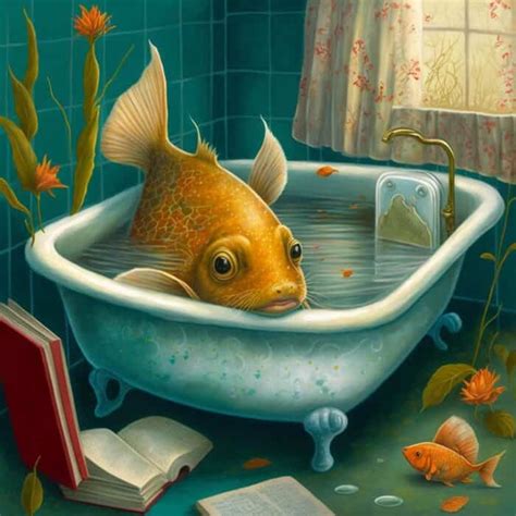 Ilustrácia hrochov a bubliniek vo vani