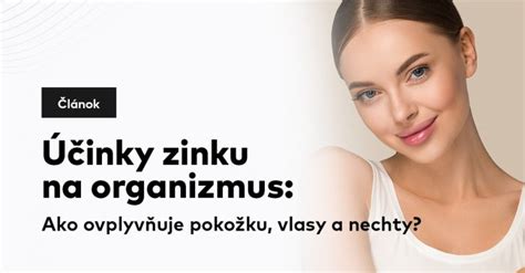 Infografika zobrazujúca účinky zinku na pokožku