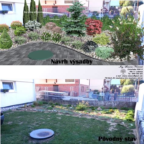 Ukážka záhrady s využitím šedého štrku