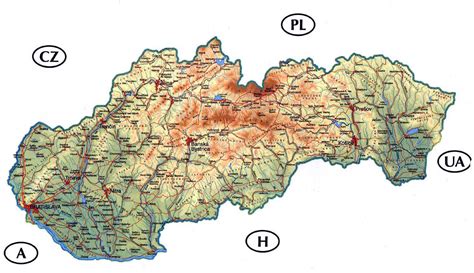 Mapa Slovenska s vyznačenými regiónmi s krojovými tradíciami