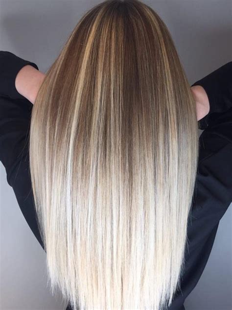 Koláž rôznych techník zosvetľovania vlasov (melír, balayage, ombre)