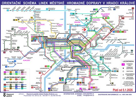 Mapa Nitry s vyznačenými trasami autobusov