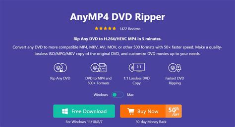 Rozhranie programu AnyMP4 DVD Ripper