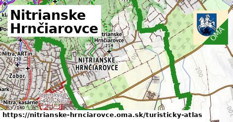 Mapa obce Nitrianske Hrnčiarovce s vyznačenými zbernými miestami
