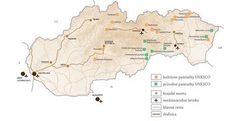 Mapa pamiatok na Slovensku