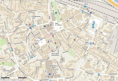 Mapa Žiliny s vyznačeným štúdiom Comfort
