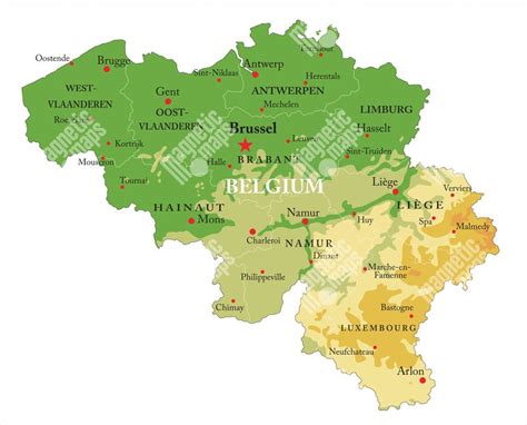 mapa Belgicka