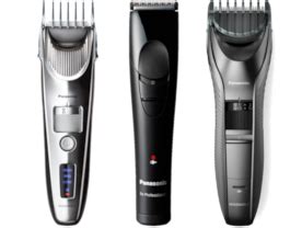 Koláž rôznych náhradných dielov pre zastrihávače vlasov