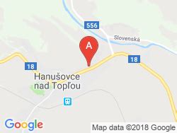 mapa Hanušovce nad Topľou