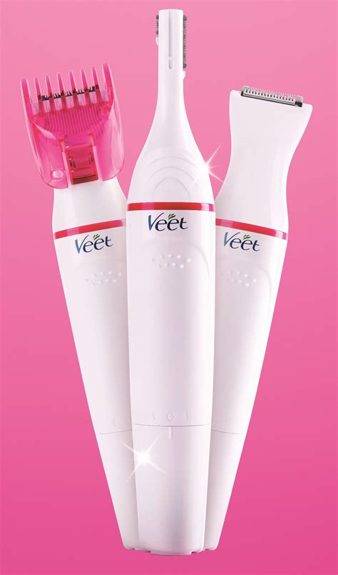 Ilustrácia rôznych nástavcov zastrihávača Veet Sensitive Precision