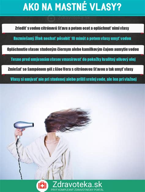 infografika o starostlivosti o mastné vlasy