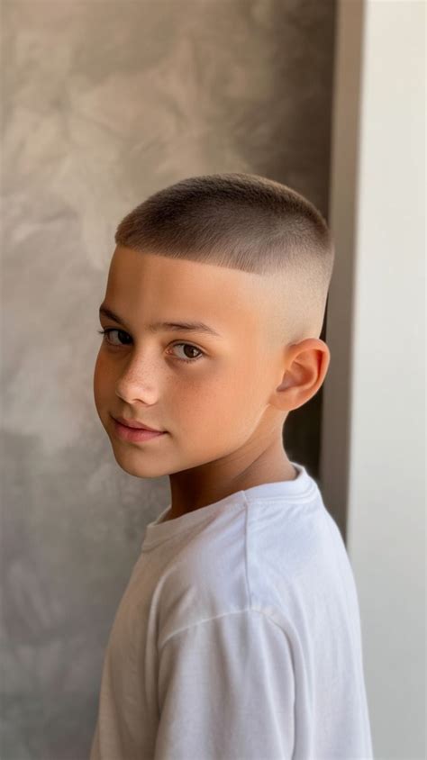 Chlapčenský strih Buzz Cut s Fade