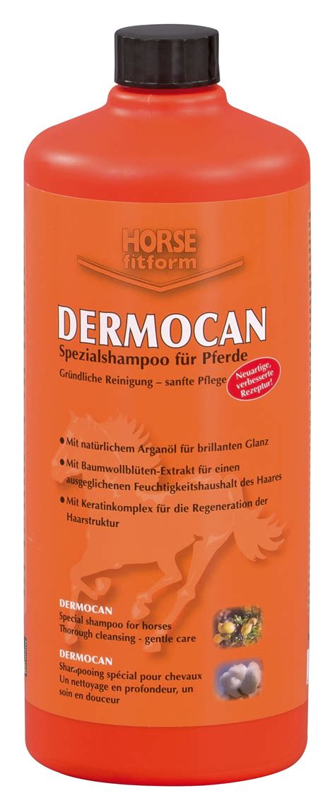 Fľaša konského šampónu Dermocan s hroznom v pozadí