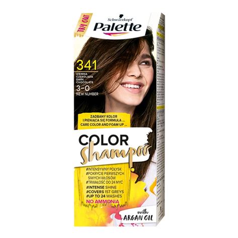 Schwarzkopf Palette Color Shampoo 341 tmavá čokoláda