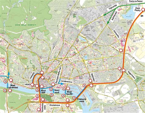 Mapa kaderníctiev v Bratislave