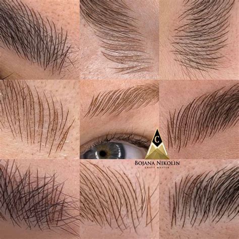 Ilustrácia techniky microblading