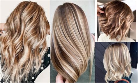 Žena s blond balayage na hnedých vlasoch