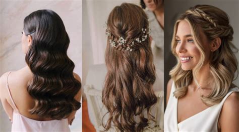 Nevesta s rozpustenými vlasmi a kvetinovým venčekom