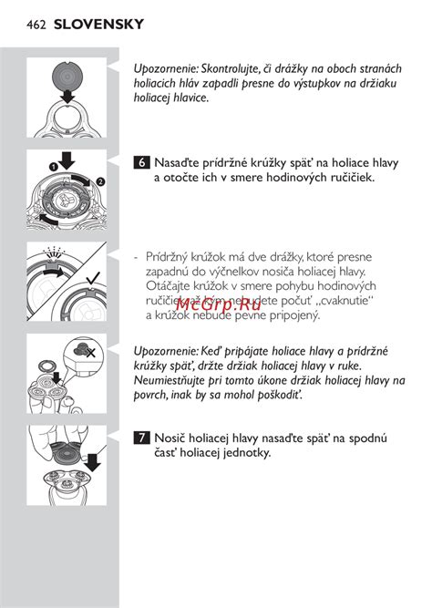 schéma čistenia holiacej hlavy