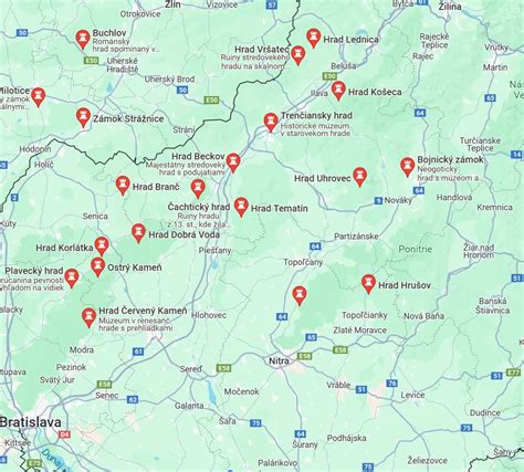 Mapa Nových Zámkov s označenými kaderníctvami a kozmetikou