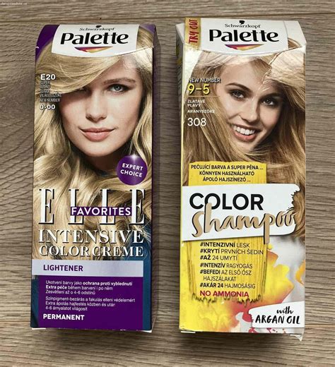 porovnanie odtieňov farieb na vlasy palette