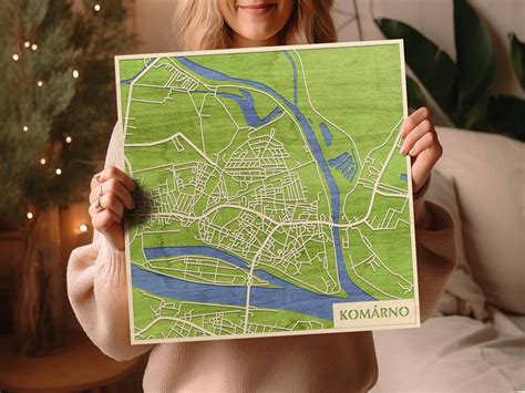 Mapa Komárna s vyznačenými kaderníckymi salónmi