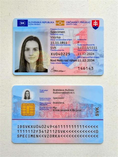 Slovenský občiansky preukaz s rodným číslom