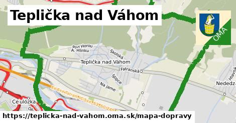 mapa centrálnej časti obce Teplička nad Váhom