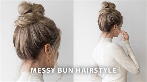 schéma tvorby messy bun