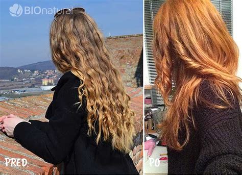 Pred a po aplikácii tonera na blond vlasy