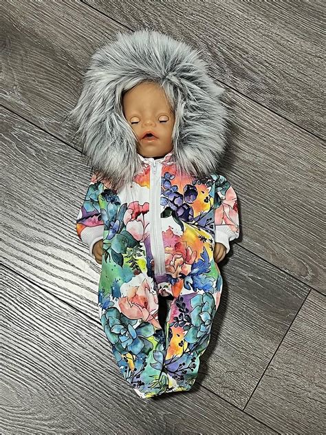 Střih na zimný overal pre bábiku Baby Born