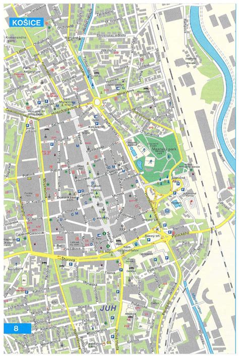 Mapa Košice Nad jazerom