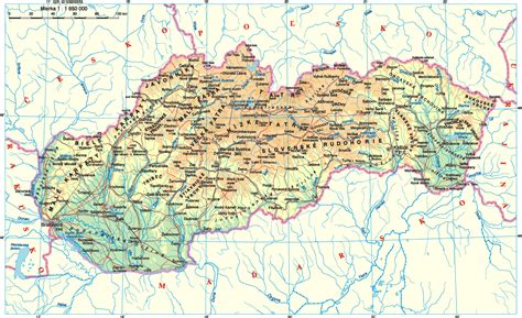 Mapa Slovenska s vyznačeným Prešovským krajom