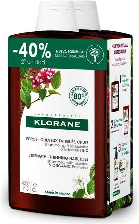 Detailné zloženie a balenie posilňujúceho šampónu Klorane s chinínom