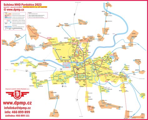 Mapa autobusových liniek v Ružomberku