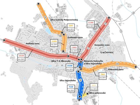 Mapa s vyznačenou polohou kaderníctva Lucia v Lučenci