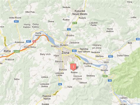 Mapa okolia Makovického 5a, Žilina s vyznačenými salónmi krásy