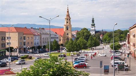 mapa centra mesta Zvolen s vyznačenou polohou Námestie SNP