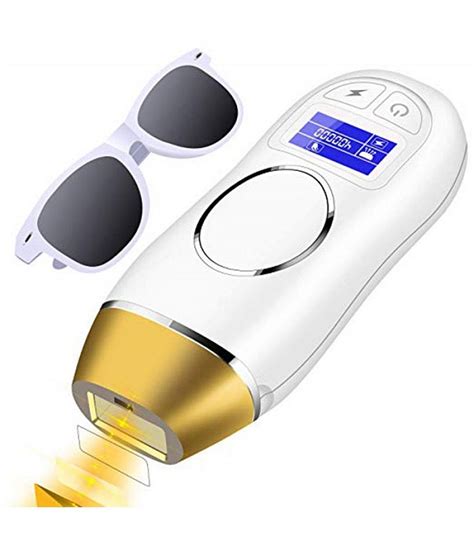 Laserový epilačný prístroj v akcii, zameraný na oblasť pokožky