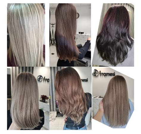 ukážka palety odtieňov vlasov a profesionálnej kozmetiky