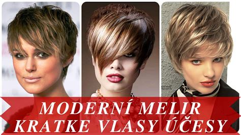 Ukážka melíru na krátkych vlasoch