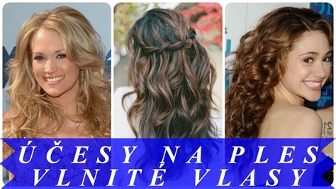 Elegantné rozpustené vlnité vlasy na ples