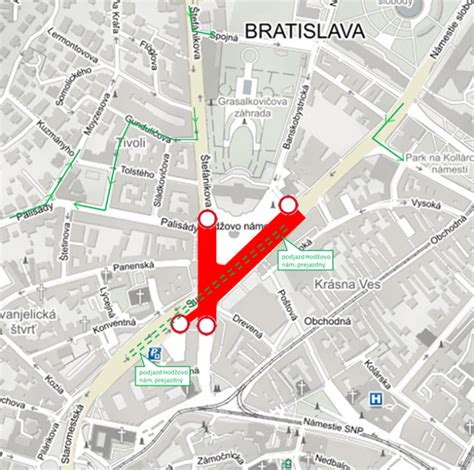 Mapa s vyznačenou polohou Kaderníctvo & Holičstvo HODŽKO na Hodžovom Námestí