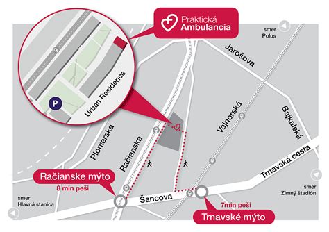 Mapa umiestnenia štúdia Comfort v Žiline